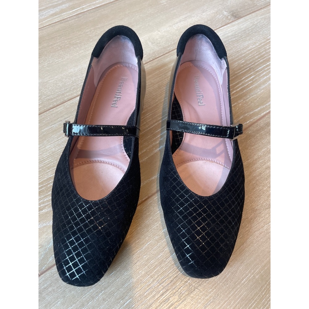 Beautifeel Black Leather “Caroline” Flats